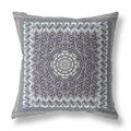Homeroots 28 in. Holy Floral Indoor & Outdoor Throw Pillow Indigo & Peach 414665